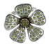 Genuine Sterling Silver Turquoise Flower Ring Size 5-3/4 RX59759